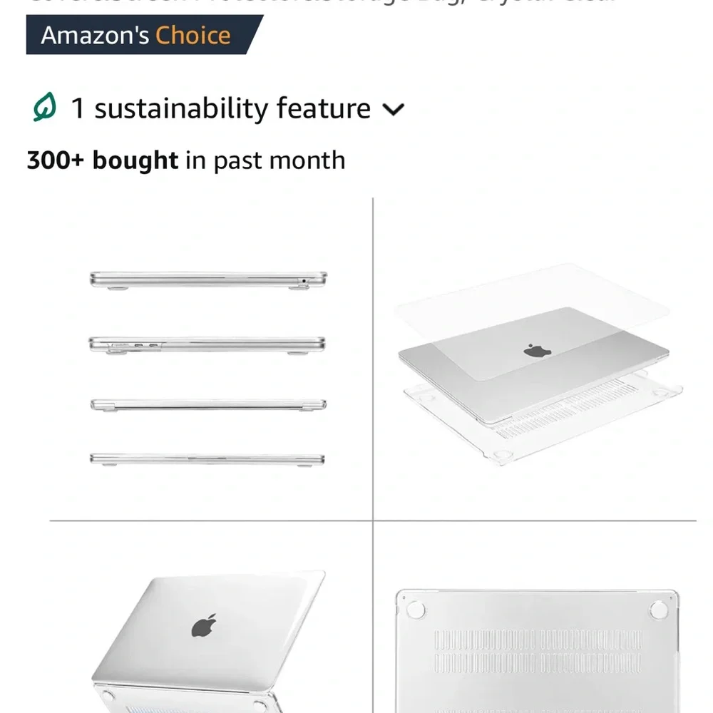 Clear Laptop Case with Black Accents